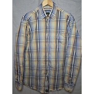 Robert Talbott Multicolor Checkered Long Sleeve Button Shirt, Lg - 100% Cotton